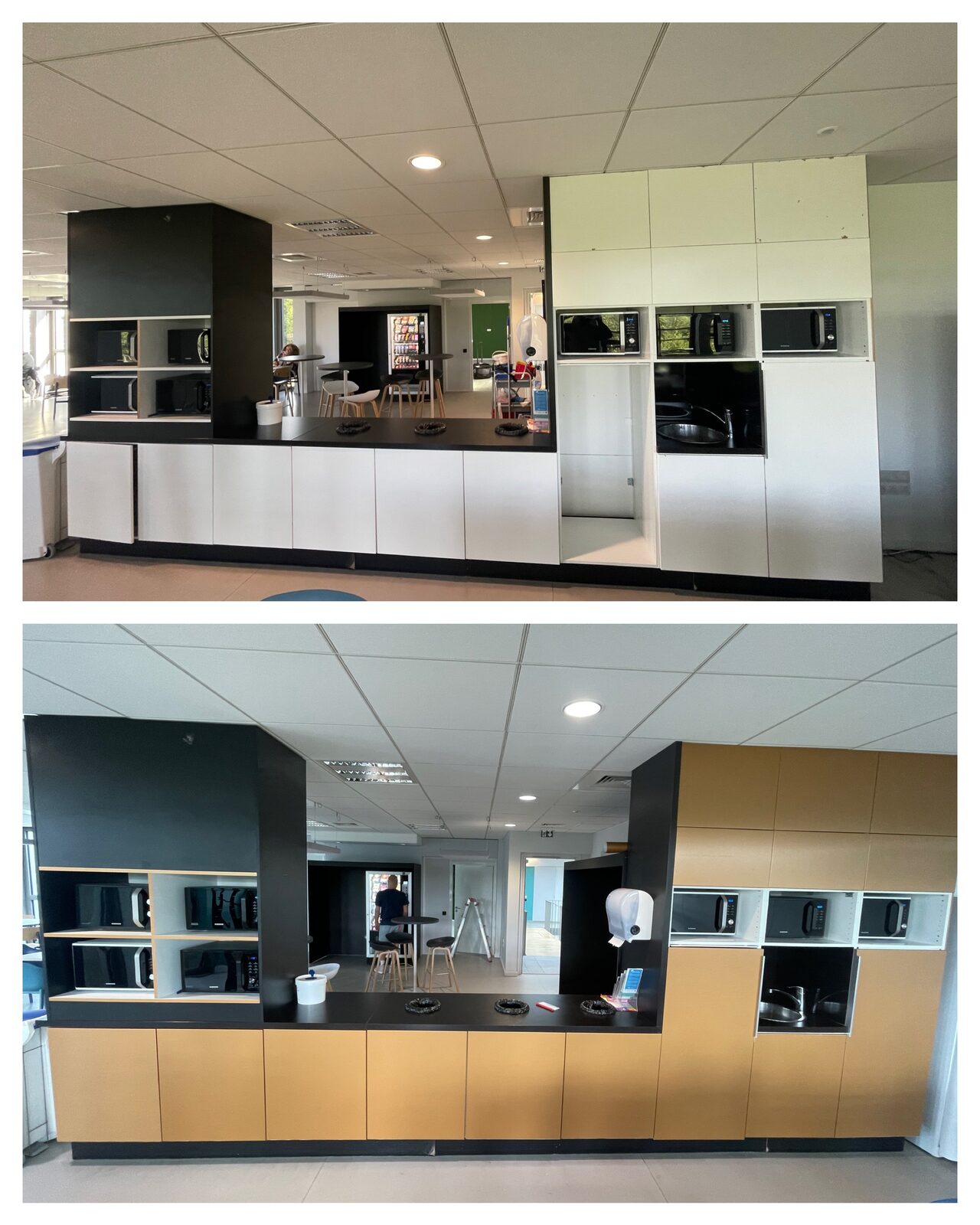 Covering de mobilier de cuisine de bureau