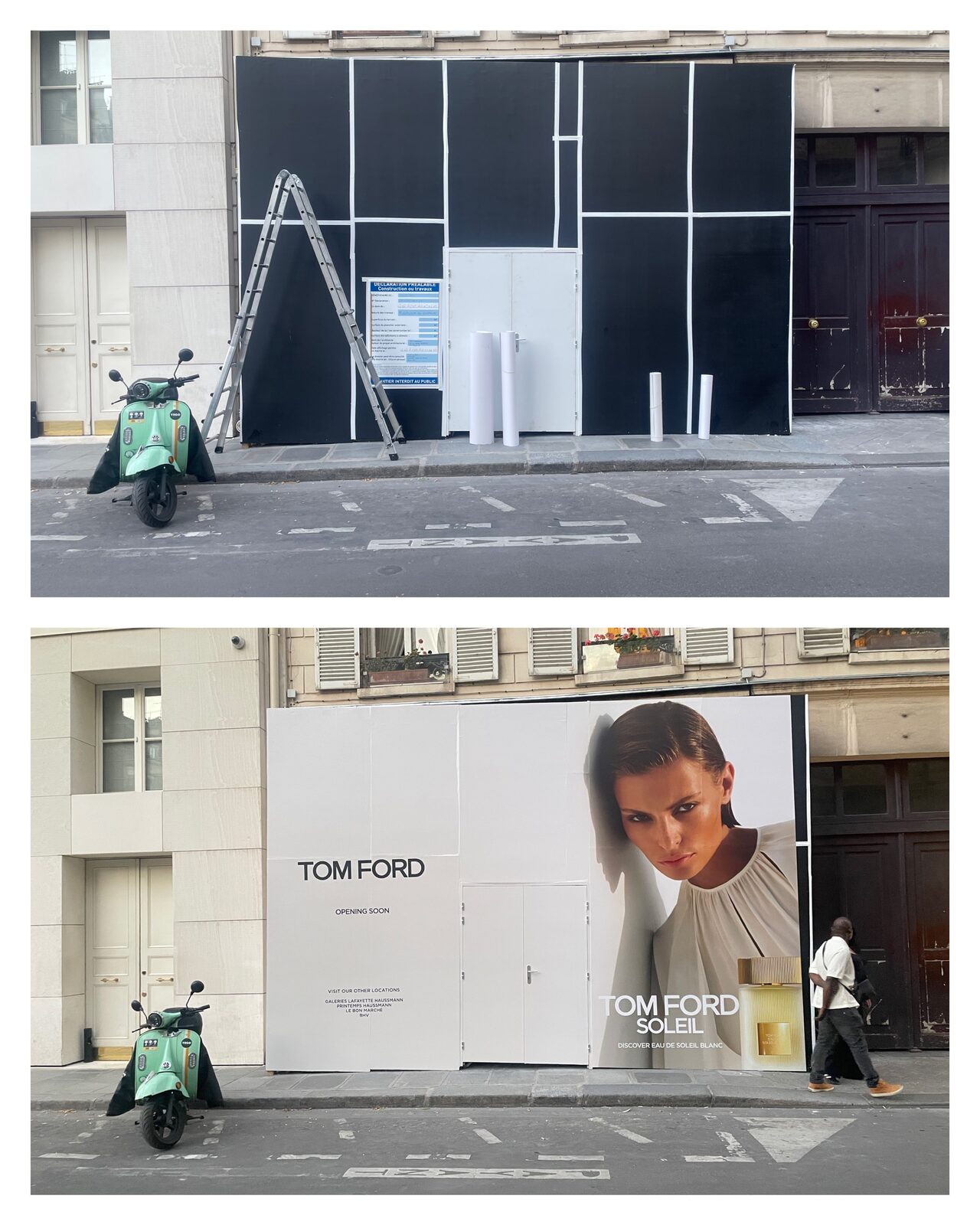 Habillage de vitrine Tom Ford à Paris